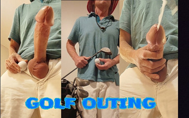 Biggyshots: Golf uitje met een grote pikclub en 3 grote cumshots voor...