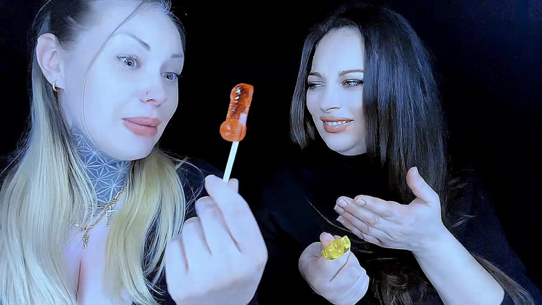 Goddess Misha Goldy: Candy suce des bites en rôtissant ta micro-bite !