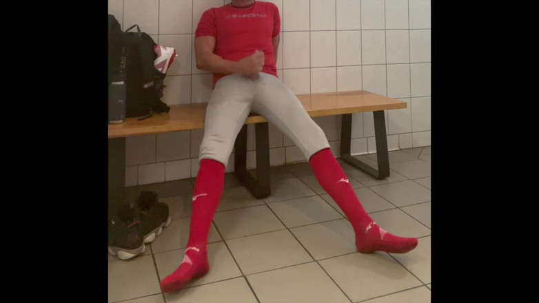 JockDad87: Zabawa alfa w szatni z Jockdad87 w stroju baseballowym