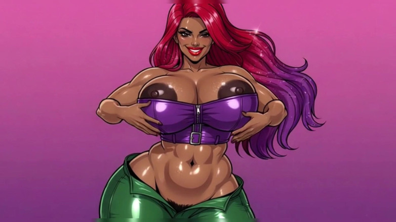 Huge Boobs: Svůdná indická zrzka animace