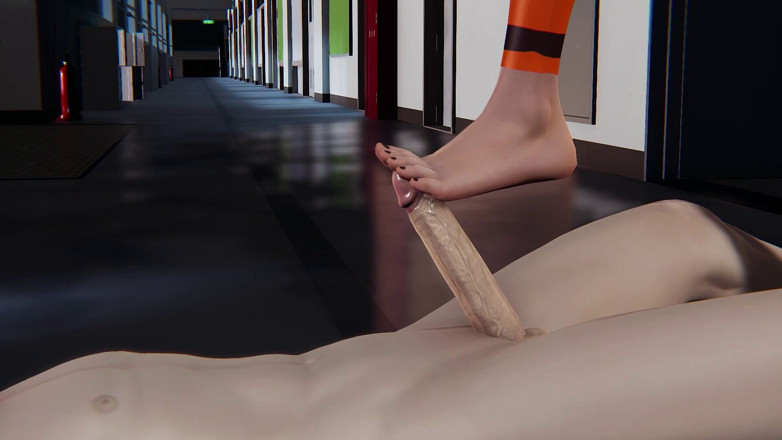 Joas22222: Halloween 3D Hentai - Shermie como uma succubus vermelha dominante, footjob, hardcore...