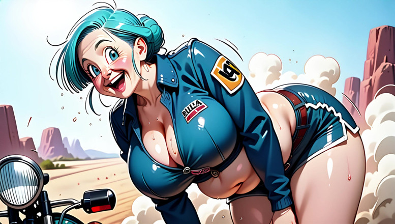 AI Porn: Bulma Fanart ne khoobsoorat vishaalkaay mahila dijital kala set ko...