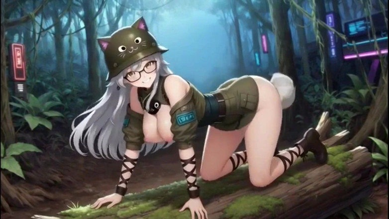 Hot girl dancing: Solo un divertente soldato anime nella foresta, Animazione Ai