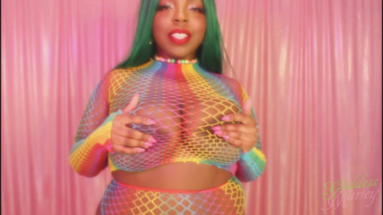 Goddess Marley: Rainbow - pulă cu țâțe mari
