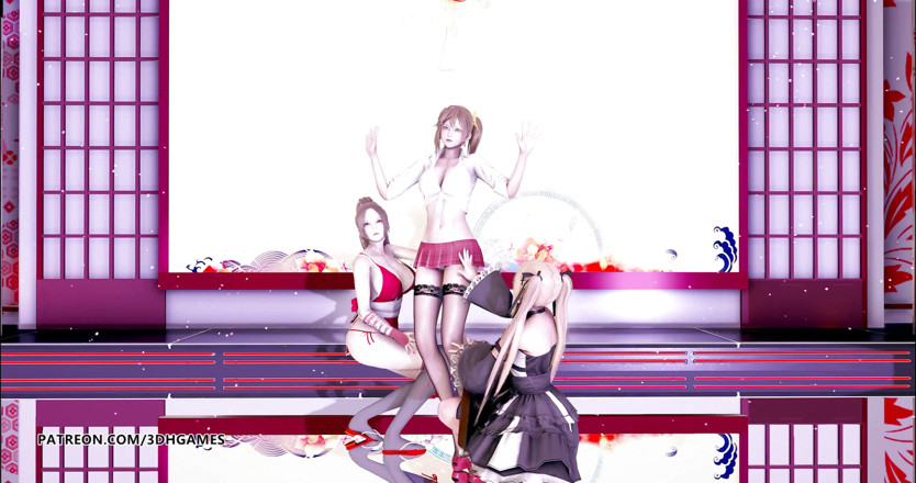3D-Hentai Games: Striptease DOA Mai Shiranui Marie Rose Misaki