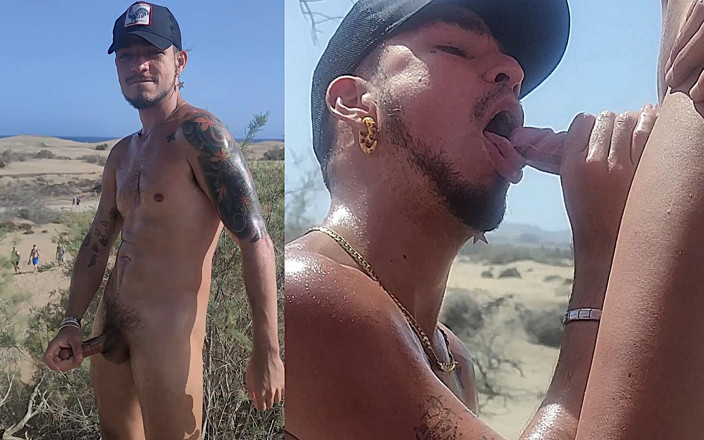 LEO BULGARI - Fucking w Horny curious guys: Exhib en pijpbeurt voor een vreemde in de duinen - Gran...