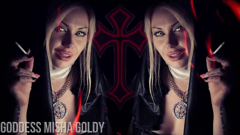Goddess Misha Goldy: Estarás en el infierno si soy tu razón para masturbarme
