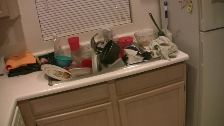 POV Orgasms: Amateur brunette teen suck dick in the kitchen