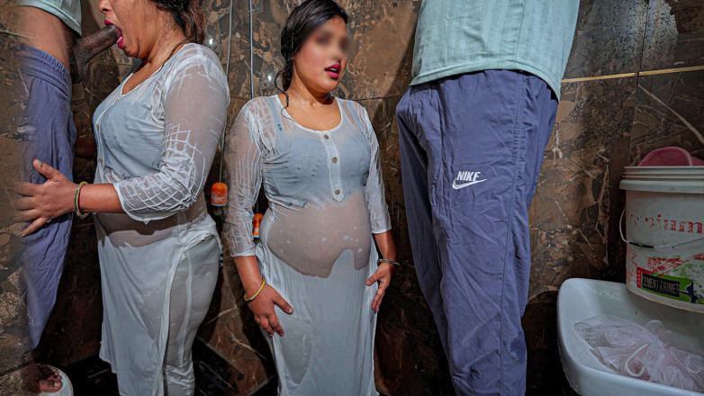 Kajal_pro: Jija Sali bath fuck - une belle-sœur indienne desi séduite et...