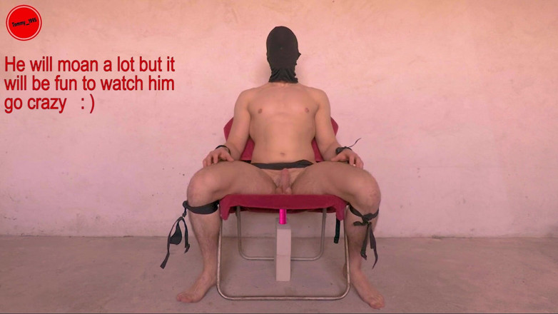 Tommy_1995: Ghế BDSM - Đầu dò hậu môn edging tuyến tiền liệt bị...