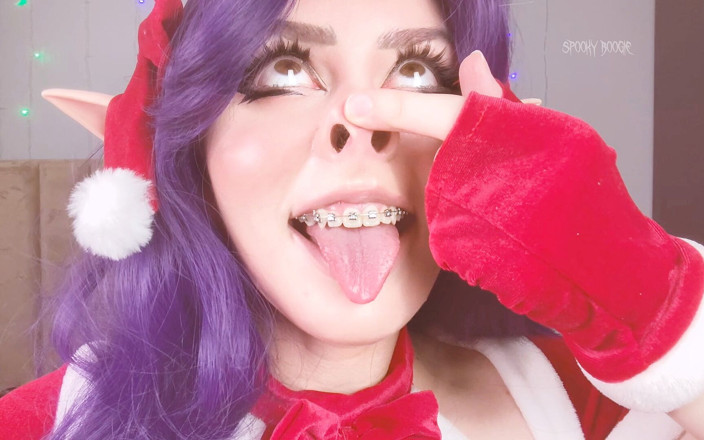 Spooky Boogie: L'elf di natale misato katsuragi fa il naso del maialino...