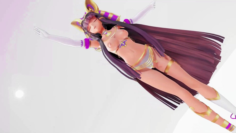 Smixix: Ramesses II Kawaii Strike Hentai uitkleden dans - paarse bangles kleur...