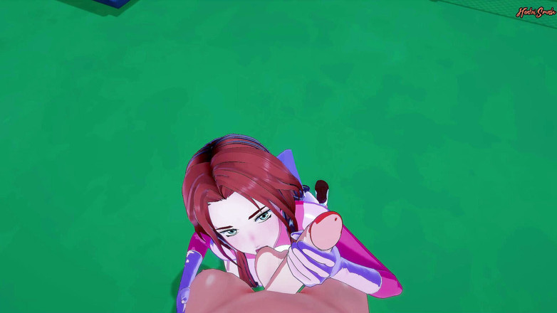 Hentai Smash: Atom Eve трахают на крыше в видео от первого лица. Непобедимый хентай.