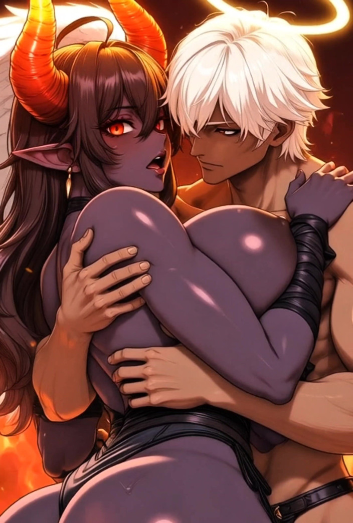 Stories&Anime: Fallen Angel verandert in enorme bbw-succubus demoness Hentai