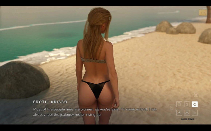 Erotic Krisso: Deliverance Beach fodendo com Sarah Loira com uma bunda grande