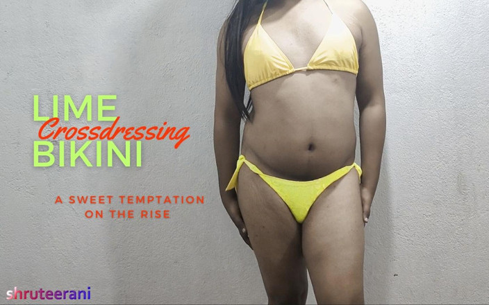 Shruteerani: Lime Bikiny část 1 - Crossdressing od Indické Sissy