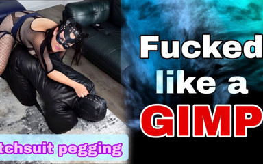 Training Zero: Baisée comme une esclave femdom gimp avec un gode ceinture