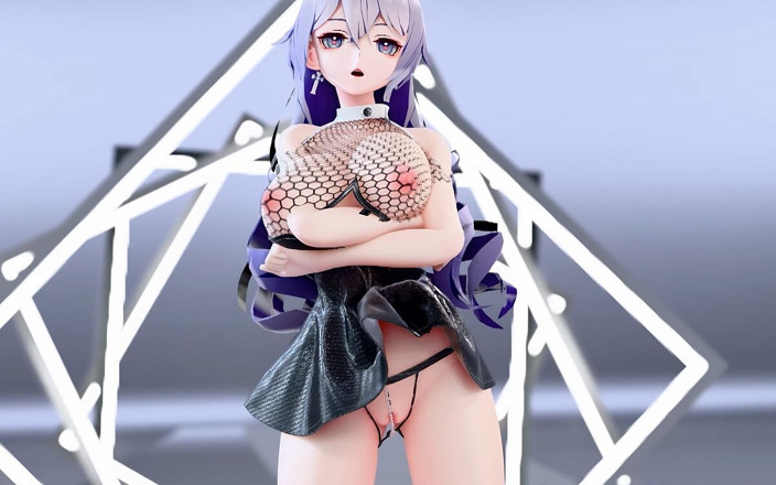 MikuMotion: Велика качка, queencard, рибальський чистий наряд, туга міні-спідниця, сексуальні трусики, негабаритні великі груди, соски