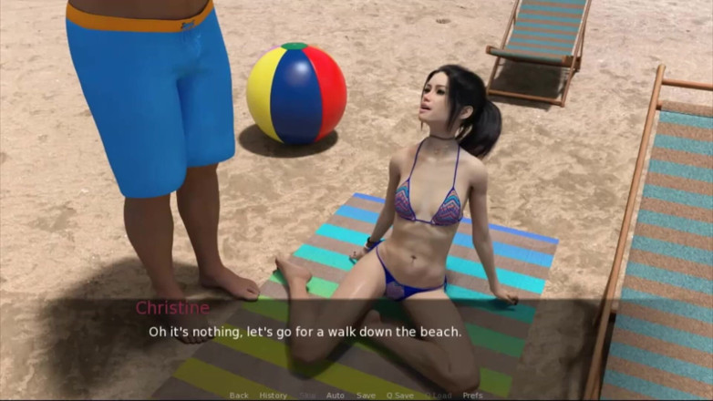 Visual Novels: Crise de la quarantaine, partie 14 - station balnéaire avec ados