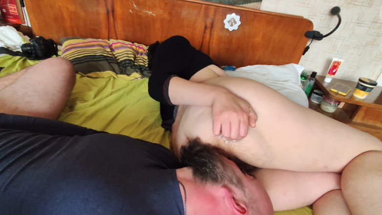 Hairy Homemade Amateur Orgasms: Hubby begs me to clean my ass, and he is...