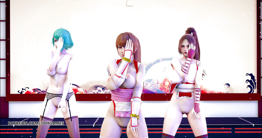 3D-Hentai Games: GigaReolEVO - Závislost nahý tanec Mai Shiranui Tamaki Kasumi DOA