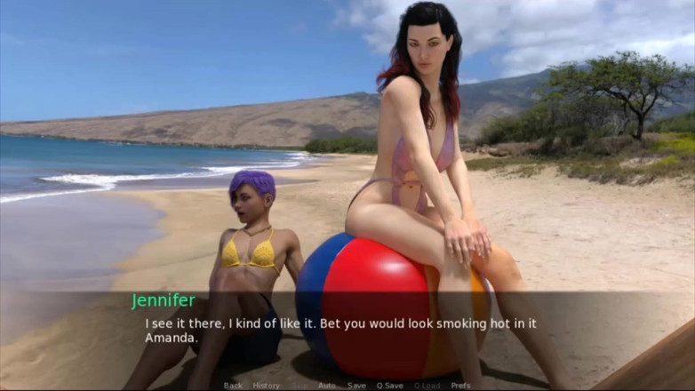 Visual Novels: Crise de la quarantaine, partie 14 - station balnéaire avec ados