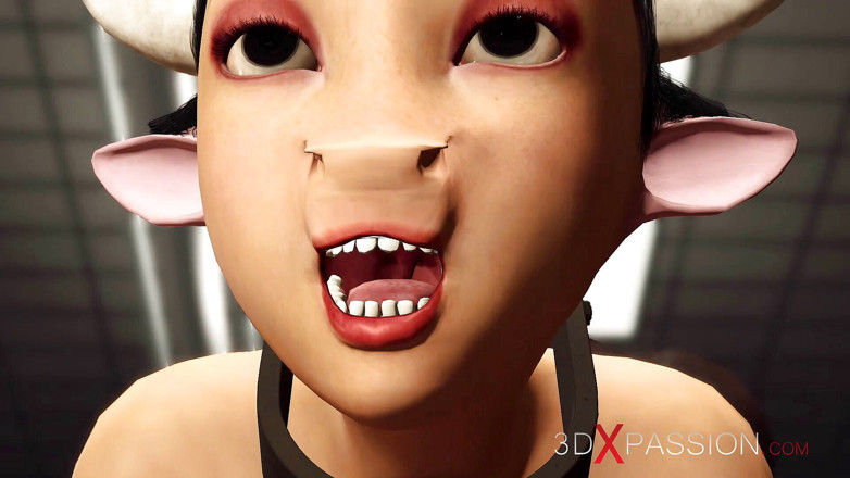3dxpassion: Une fille incroyable trait avec une greffe de mamelles à quatre...