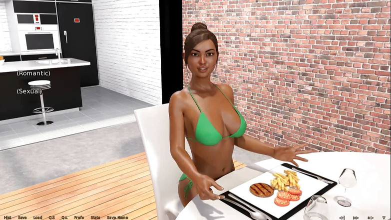 Dirty GamesXxX: Où se trouve le cœur : cuisine d'ébène noire sexy en...