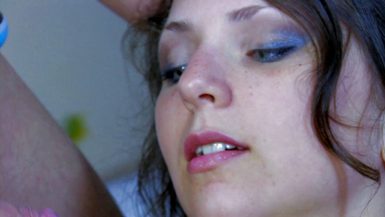 Hot Euro Girls: Adorable teen gets her ass filled with a bat