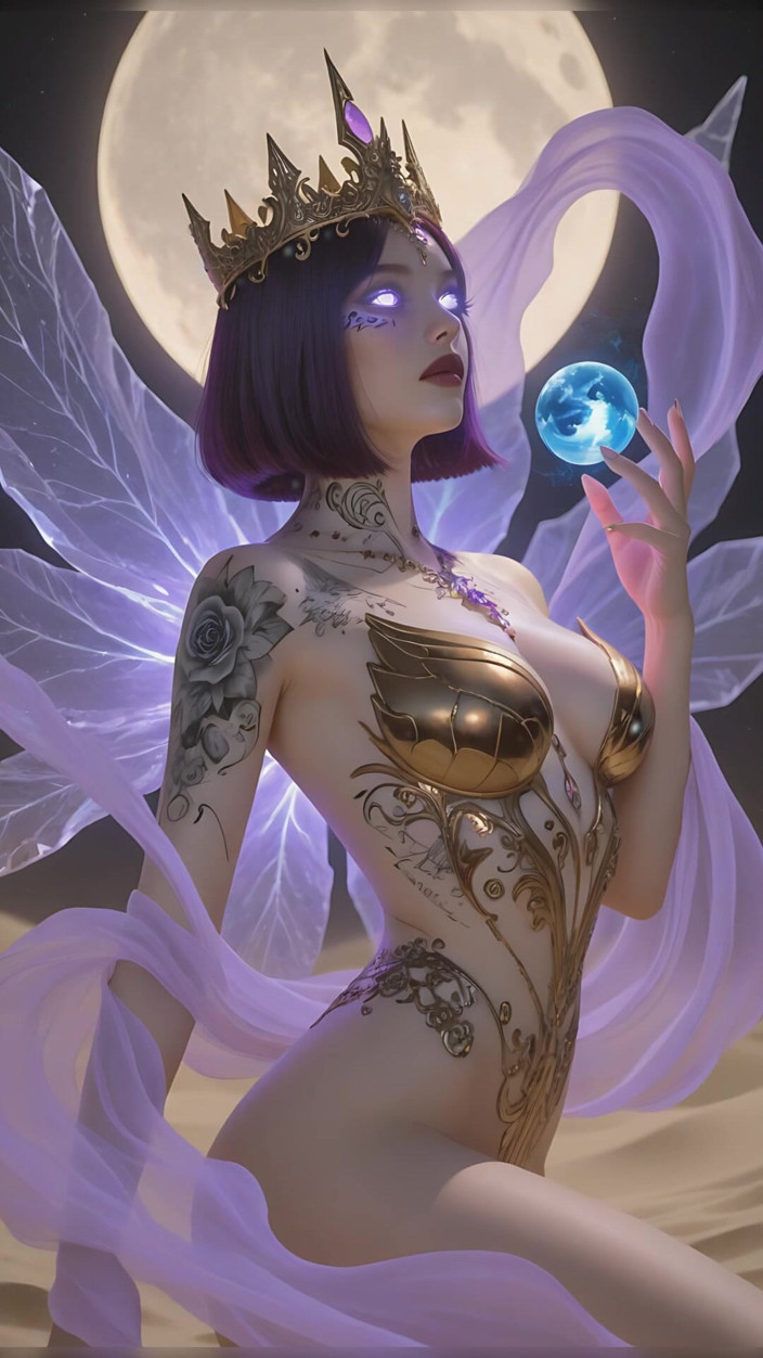 LustRender: Prezentace lustrender Moon Witch Sorceress - éterická hvězda Temple Radiance