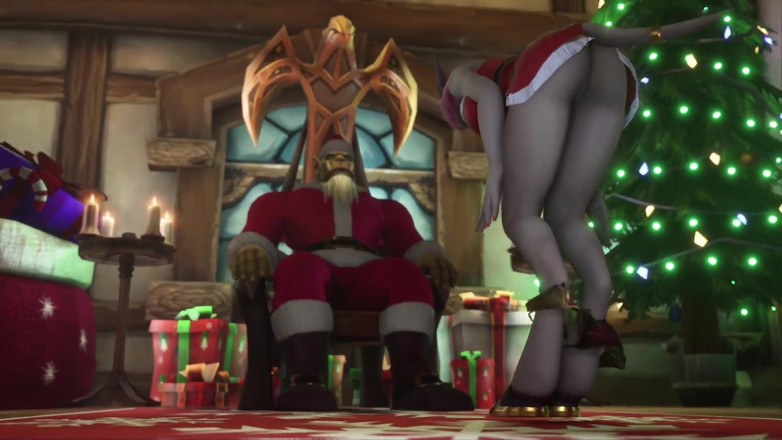 Wraith ward: Sexy Démon dívka jezdí na péru Orka Santy: Warcraft Parodie