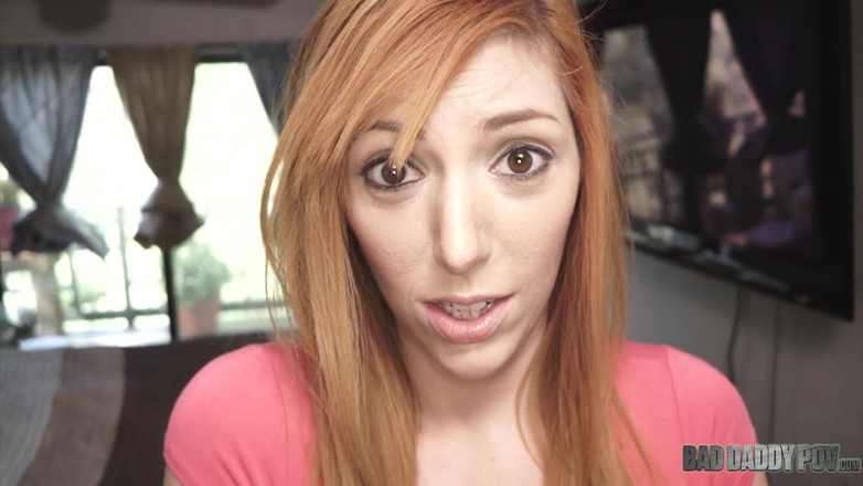 BadStepFamilyPov: Lauren Phillips 1, redhead hairy pussy young skank rides her stepdaddy's...