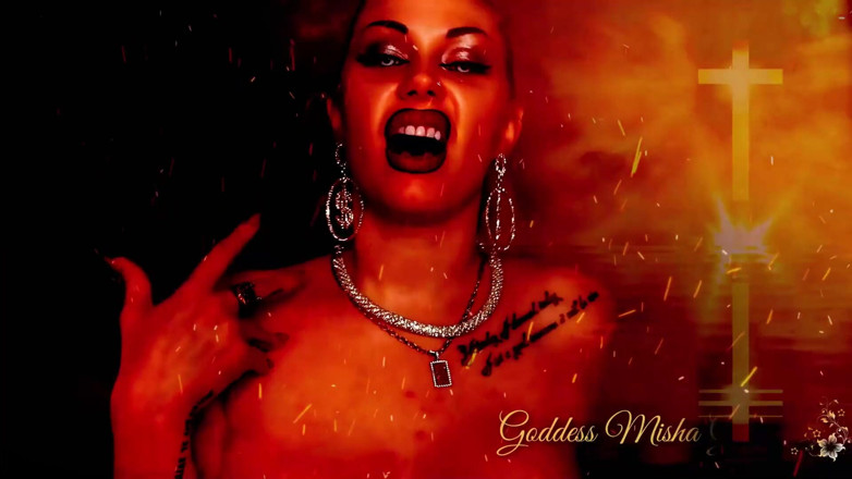 Goddess Misha Goldy: Hipnotizante antirreligioso ASMR! ¡Dale tu alma y tu cuerpo al diablo!