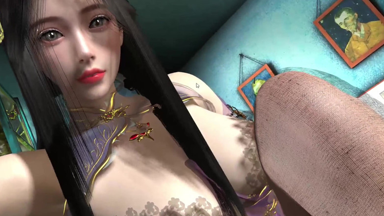 Why fuck so hard: Une demi-sœur sexy en 3D taquine son beau-père à grosse bite pour...