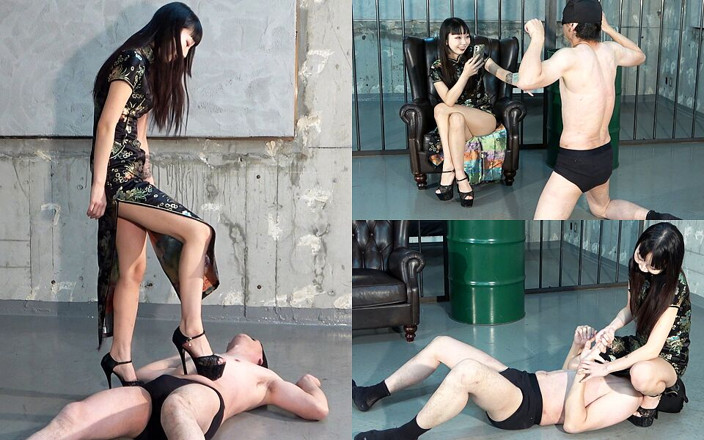 MistressLand: , tupanie na wysokich obcasach, miażdżenie penisa, kobieta szefowa mrocznej...