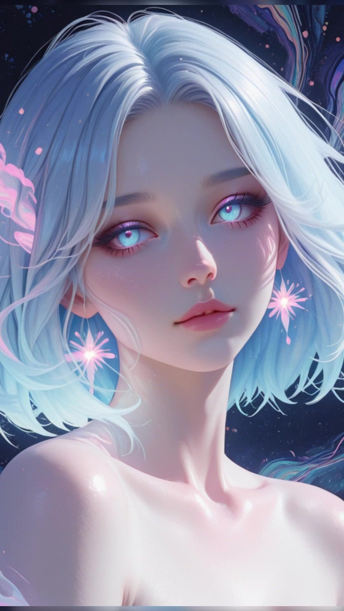 VelvetInk Studio: 美学 ai 艺术：霓虹灯梦中的空灵裸体肖像