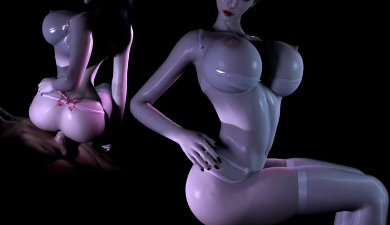 Anime strip club: 3d - enormes tetas - puta asiática sacudiendo su gran culo