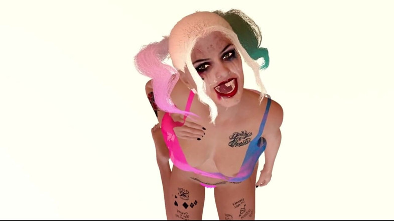 The Scenes: Semangat joi wajah harley quinn dicrot sperma hangat