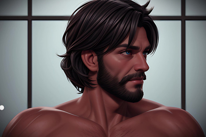 Erotic Man: Scruffy Hunks: diavoorstelling van scruffy 3D cgi-mannen