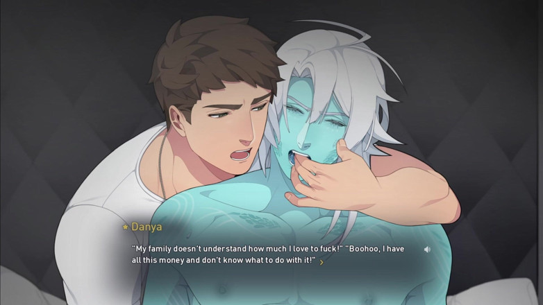 Femboy Maaya: ダーニャがブラーヴにボランティアの手コキをする