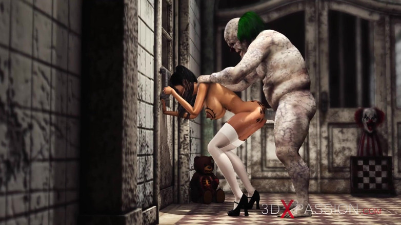 3dxpassion: Studentessa super sexy viene scopata duramente da un pagliaccio diabolico...