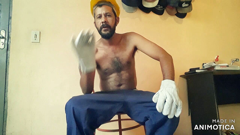 Stink HairyMale: 労働者の喫煙、たるみ、手袋