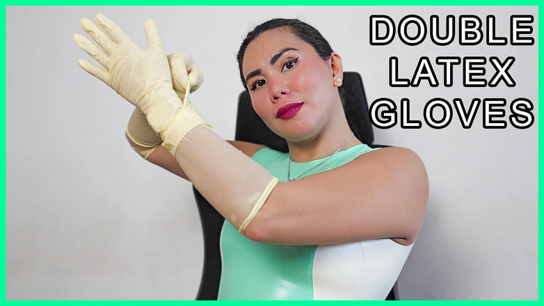 DominaFireOfficial: Latex handschoen fetisj asmr door Dominafire
