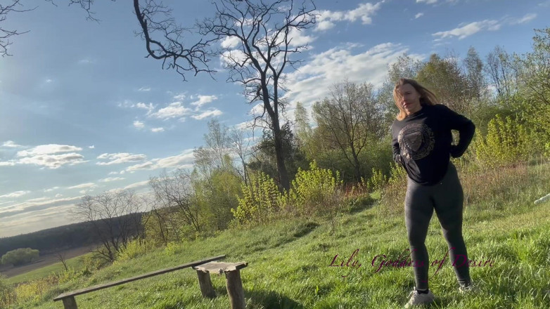 Lily, Goddess of Desire: Girl Masturbates in Public in the Mountains Like Lena Polański
