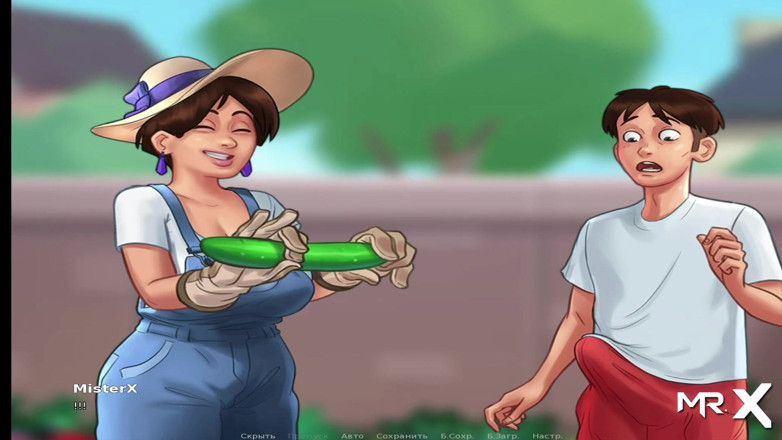 Mr Studio X: Summertime saga - Big Cucumber Fucks Mature in the Kitchen E1 # 84