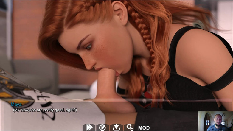 Sex game gamer: Cewek sange ini lagi asik nyepong kontol besar sampai meringis...