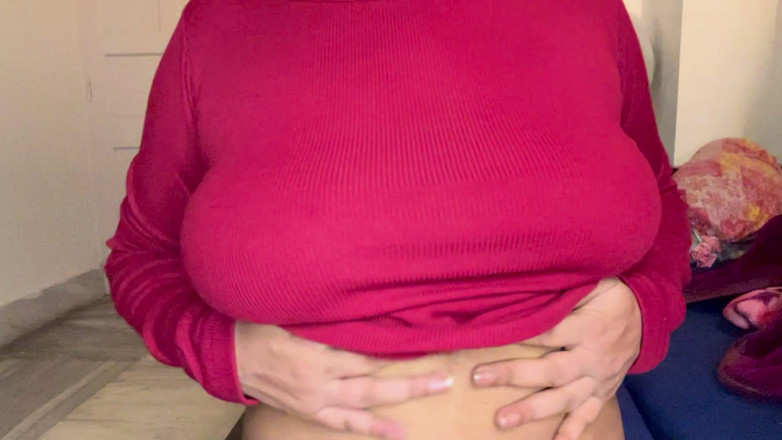 Slider: Desi indisches bhabi-Massageöl in ihre dicken titten