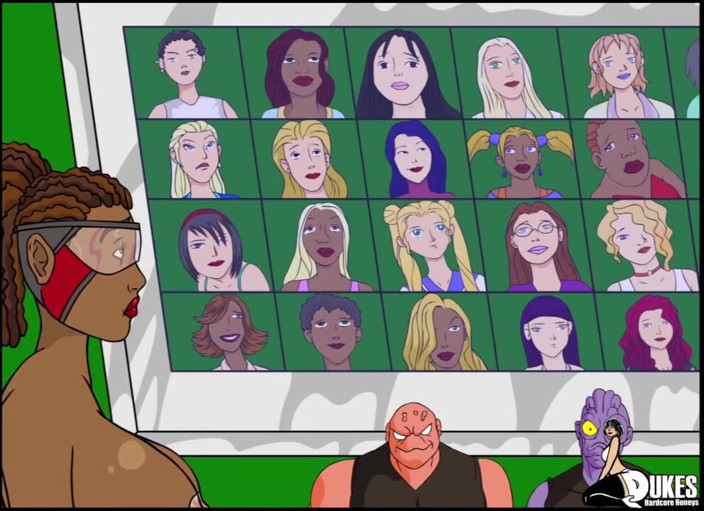 Dukes Hardcore Honeys: Superheroine eboni berpantat besar ditangkap oleh orang asing