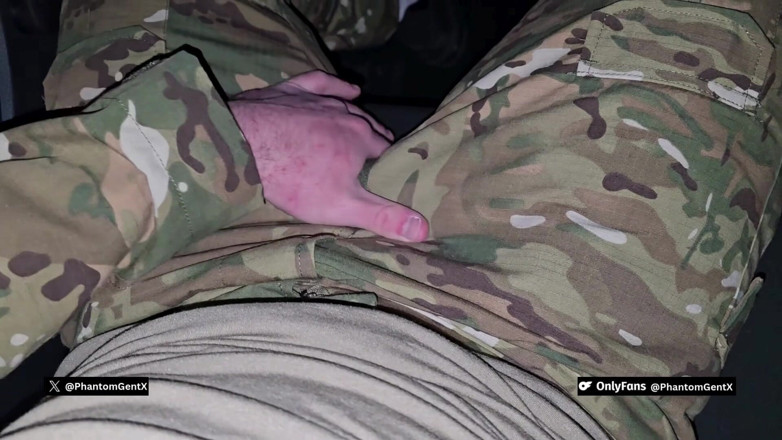 PhantomGentX: Muscular German Soldier Sneaks Into Car at Night to Jerk...