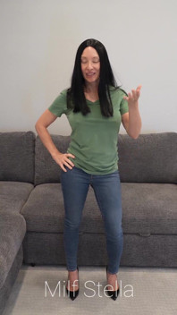 Jeans, Tee & Black Hair